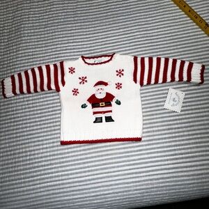 Heartstrings‎ Santa Claus Christmas Sweater 9 month New Cute Xmas Baby Red/White